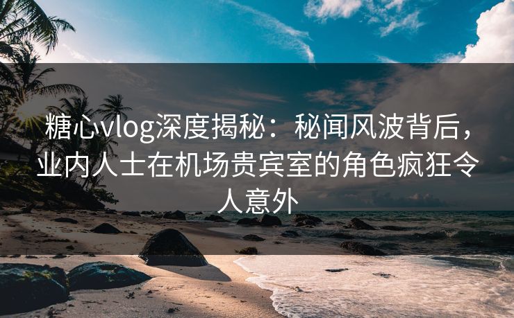 糖心vlog深度揭秘：秘闻风波背后，业内人士在机场贵宾室的角色疯狂令人意外